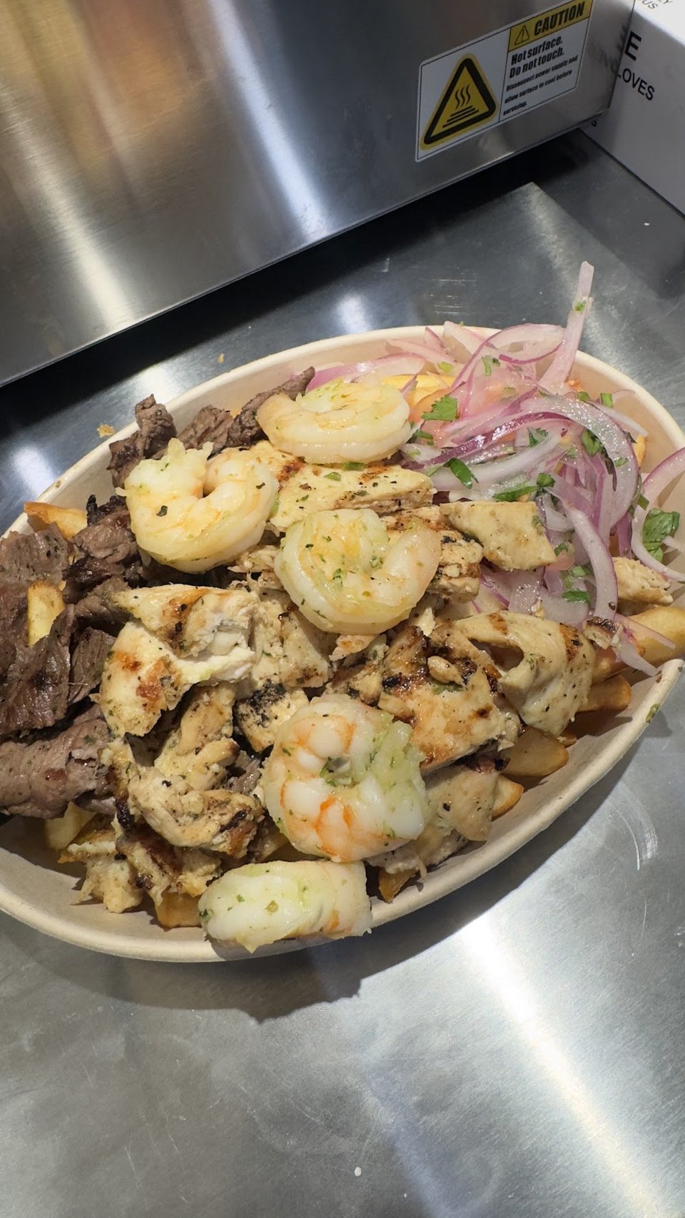 Grilled Meat and Shrimp Plate